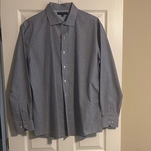 Tommy Hilfiger Navy and White Plaid Shirt